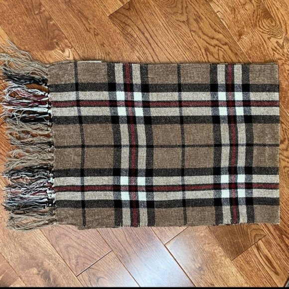 Vintage Chenille Plaid Scarf - Picture 3 of 4